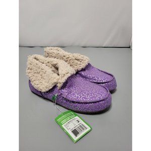 Sanuk Girls Purple Lil Slumbrrr Faux Fur Booties, Size 2, NWT